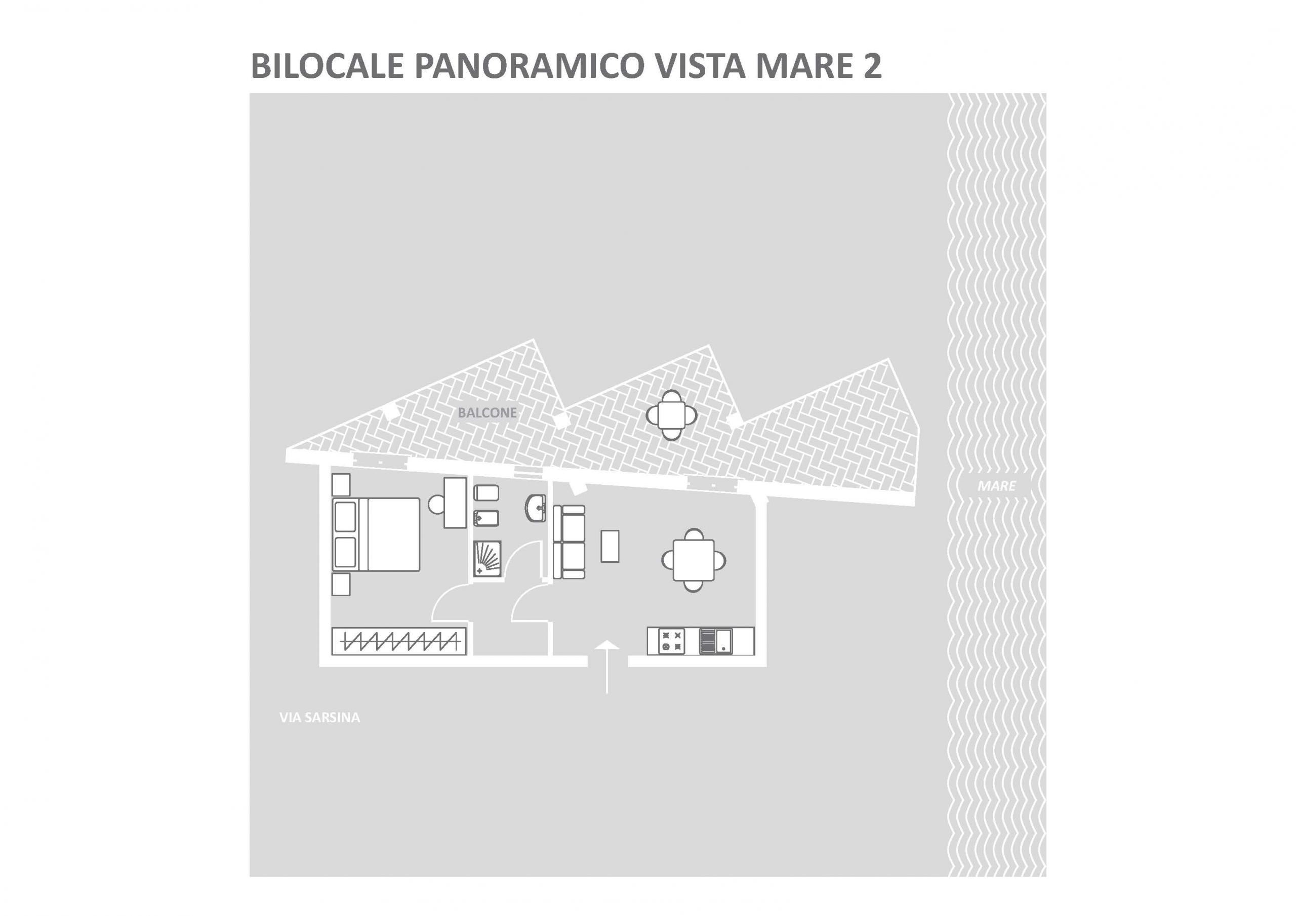 Piantina Bilocale panoramico 2